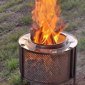 Metlinoo Kulplu Ateş Çukuru Bahçe Şöminesi Kamp Sobası Bahçe Sobası kulplu soba