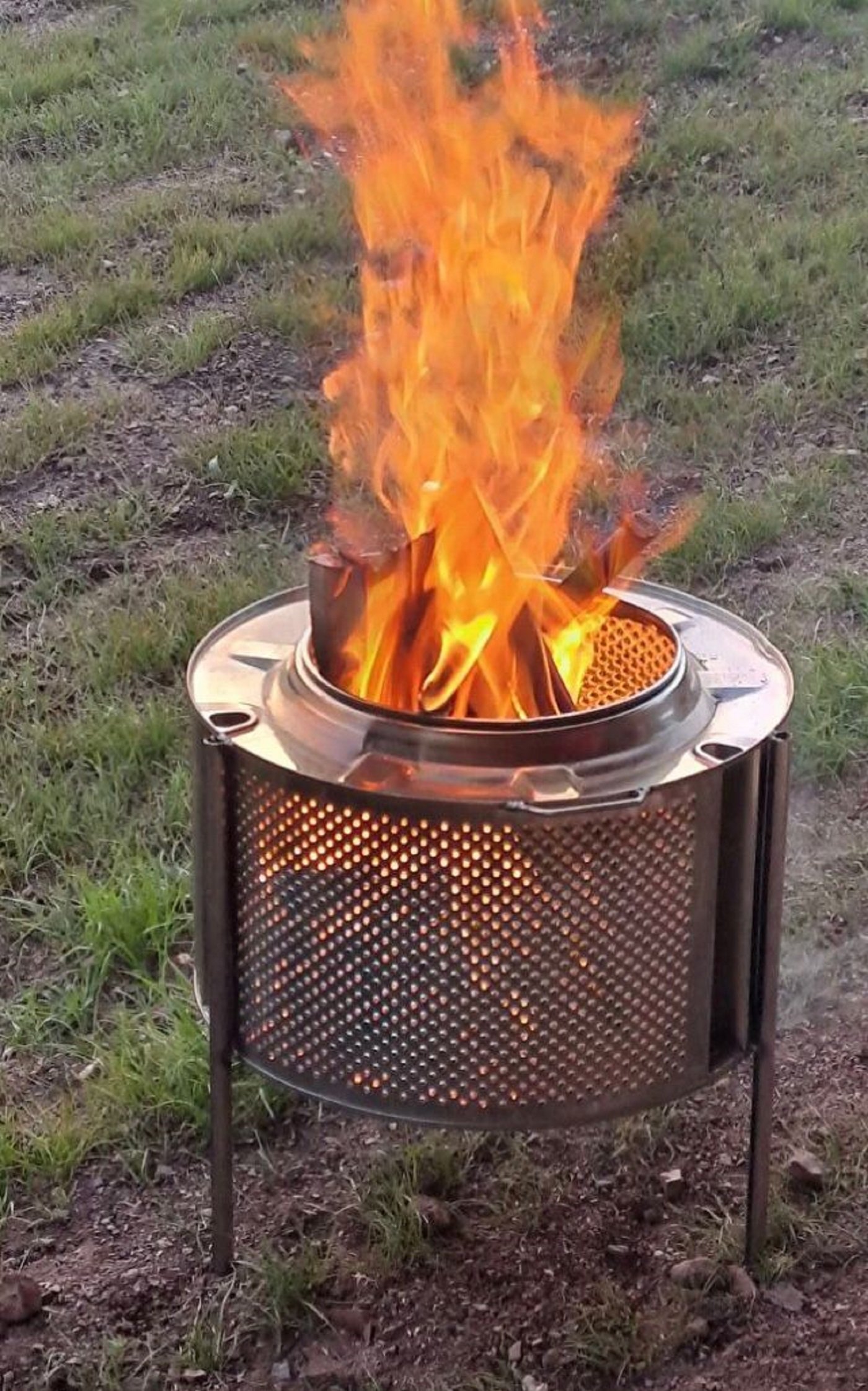 Metlinoo Kulplu Ateş Çukuru Bahçe Şöminesi Kamp Sobası Bahçe Sobası kulplu soba